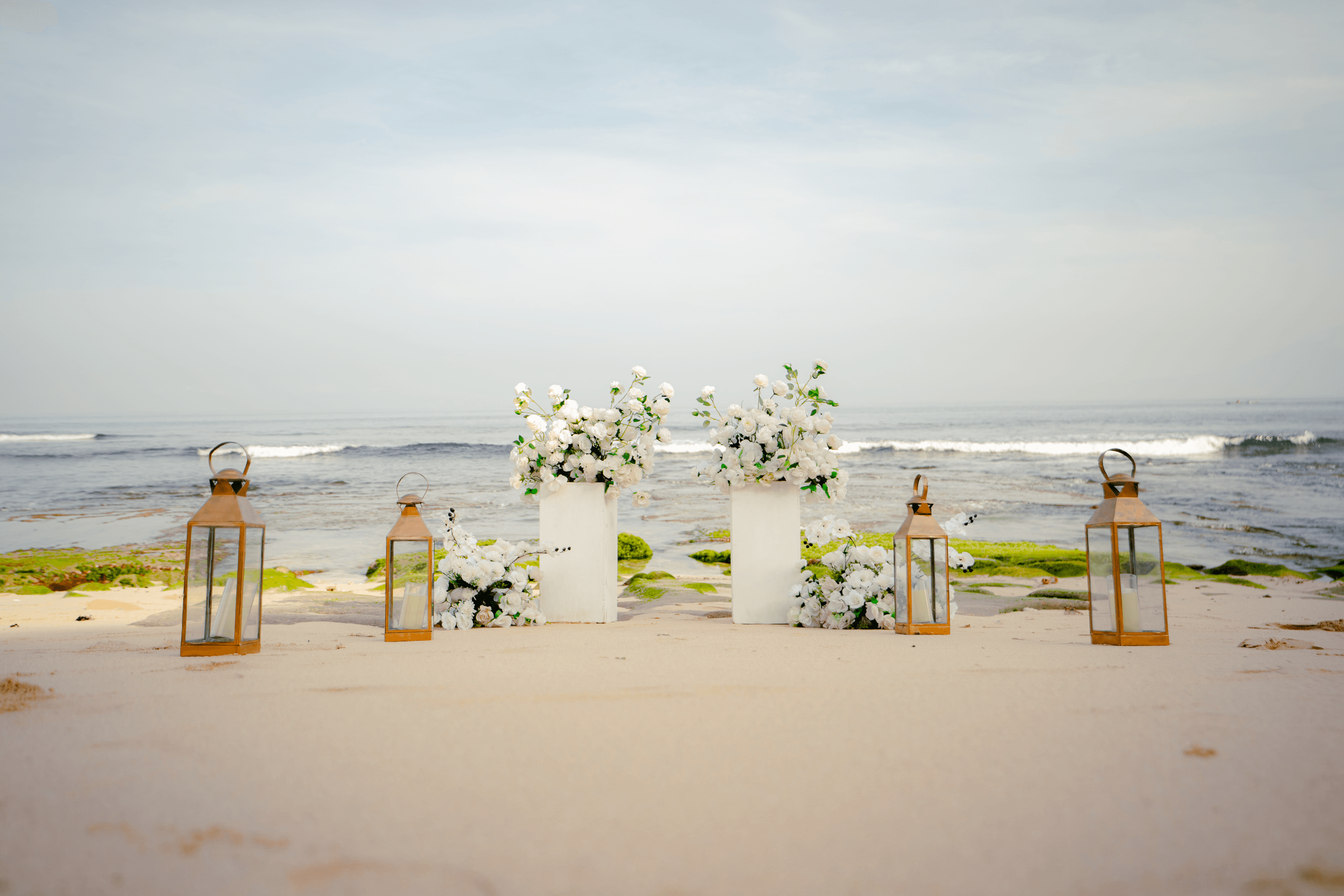 Outdoor wedding ceremony celebration