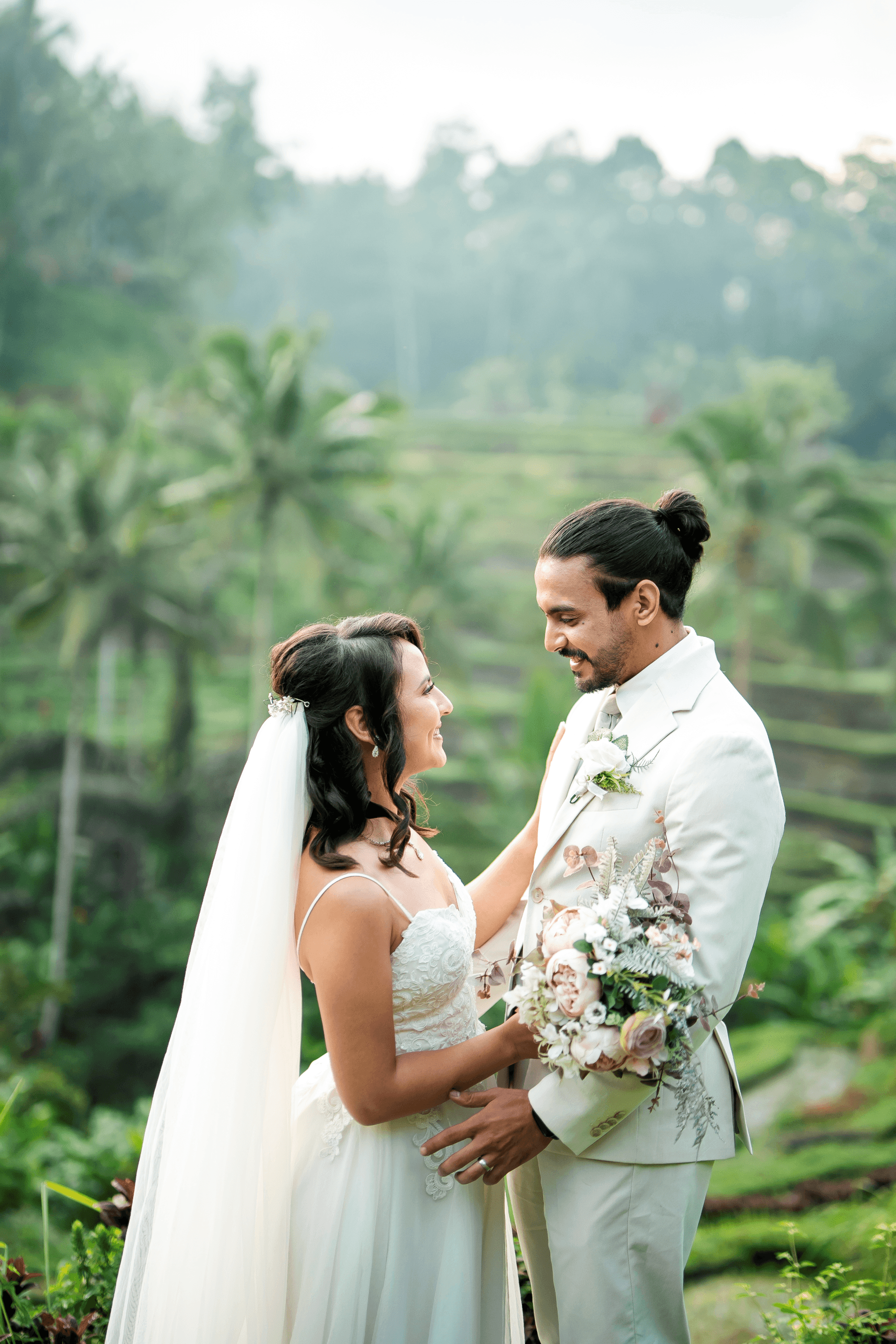 Wedding couple on beach